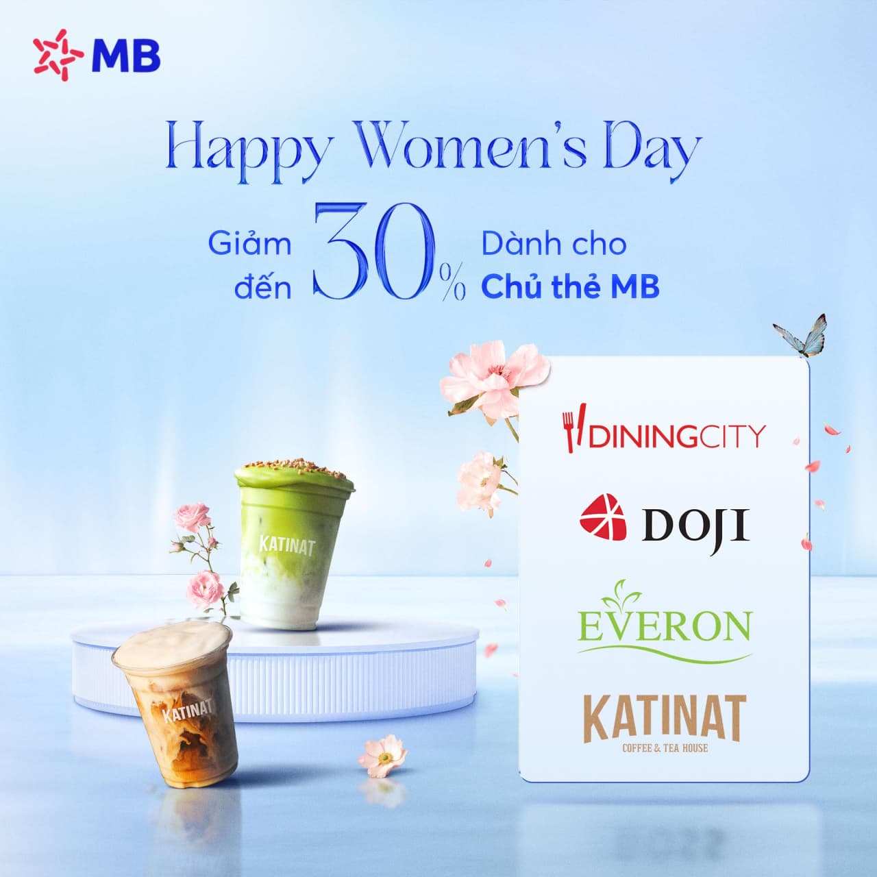 Ưu đãi ngập tràn, vì nàng xứng đáng – Loạt ưu đãi 8/3 dành riêng cho chủ thẻ MB