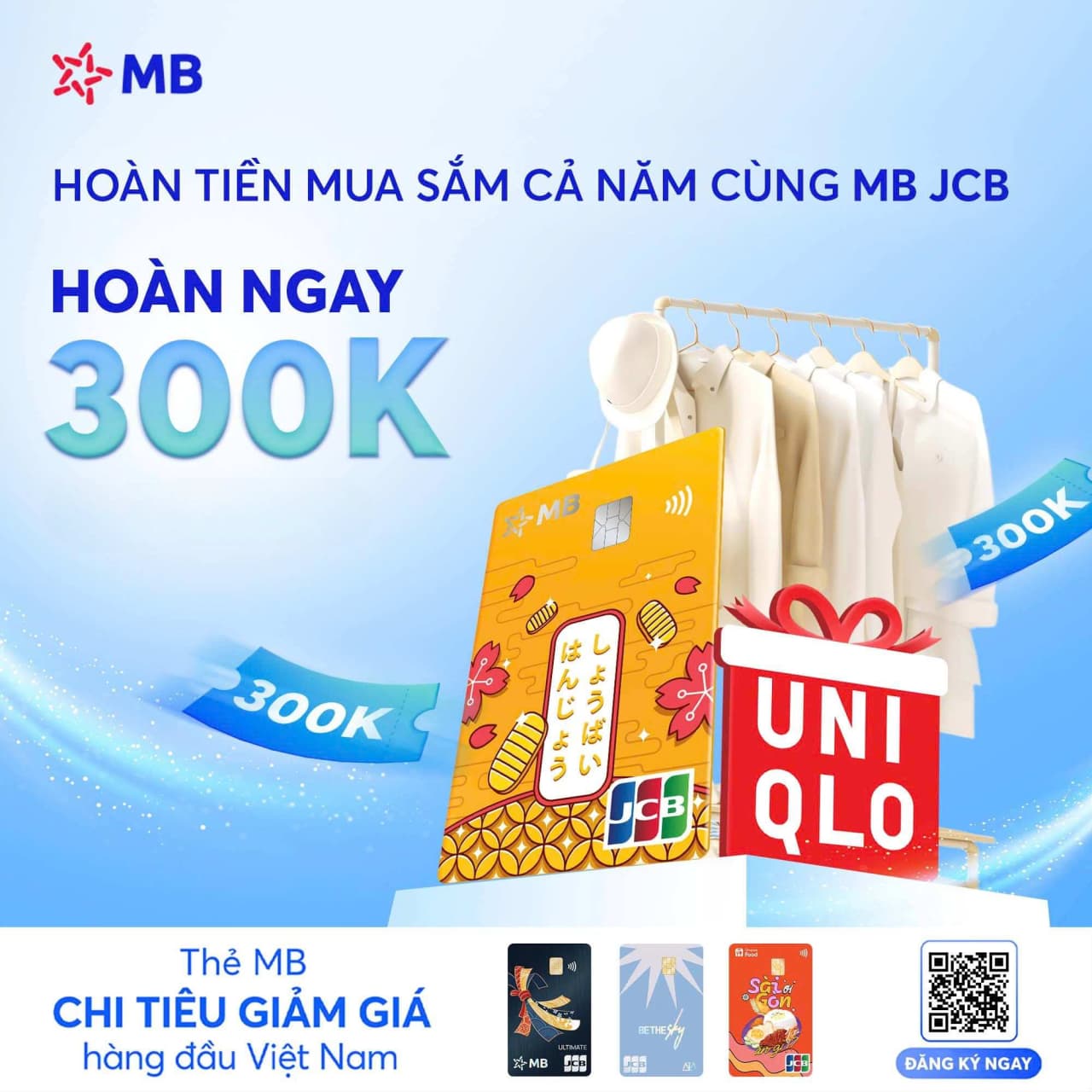 Chạm thẻ MB JCB - Nhận hoàn tiền hết ý