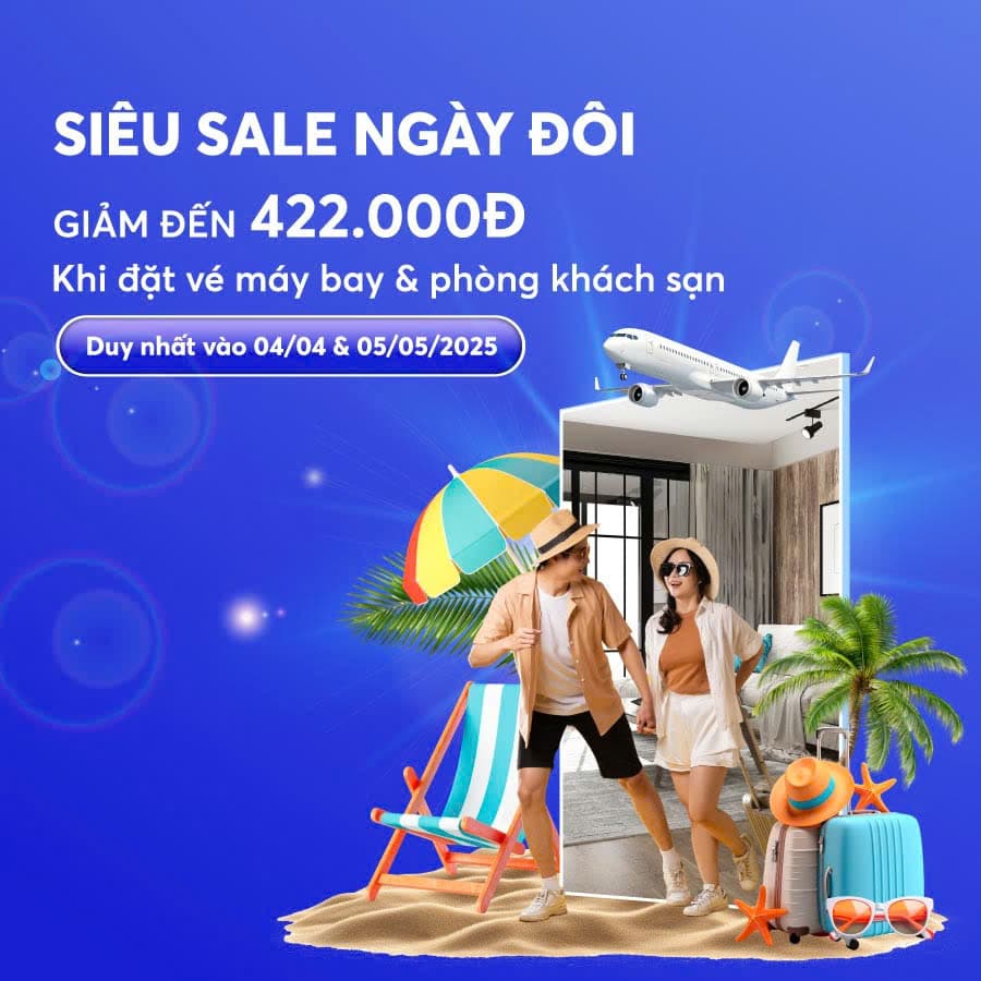 Ưu đãi tới 1 triệu đồng khi đặt vé máy bay và phòng khách sạn trên App MBBank