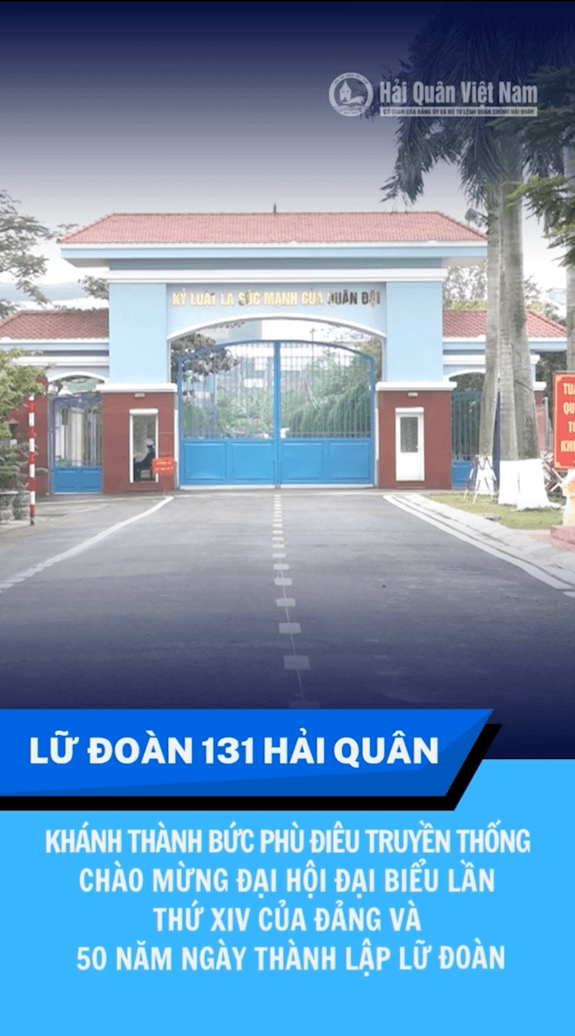 Lữ đoàn 131 khánh thành bức phù điêu truyền thống chào mừng Đại hội đại biểu lần thứ XIV của Đảng và 50 năm Ngày thành lập Lữ đoàn