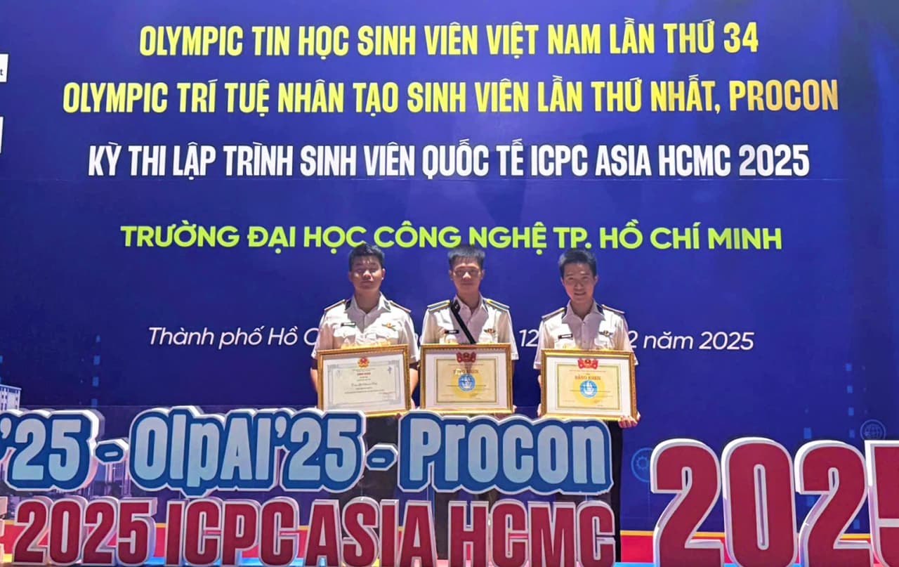 Học viện Hải quân đạt giải cao trong kỳ thi Olympic tin học sinh viên toàn quốc
