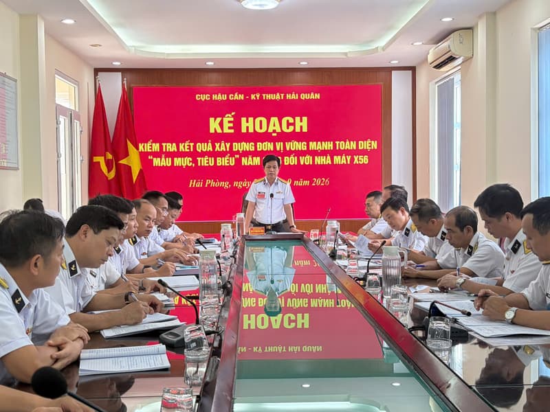 Kiểm tra kết quả xây dựng đơn vị vững mạnh toàn diện tại Nhà máy X56