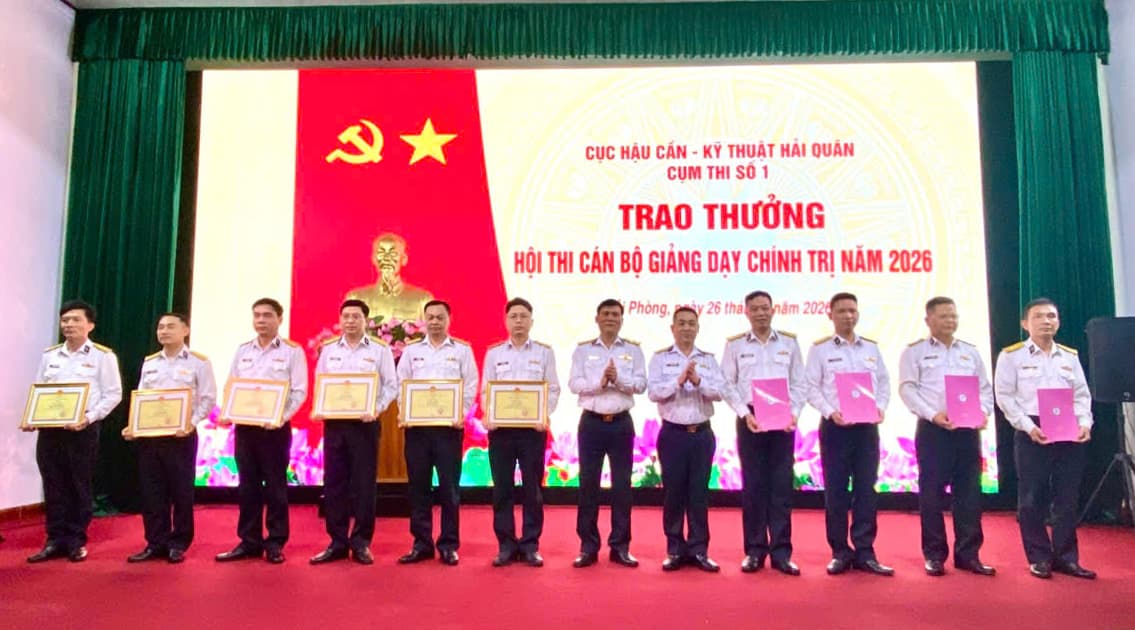 Cục Hậu cần - Kỹ thuật Hải quân: Hội thi cán bộ giảng dạy chính trị