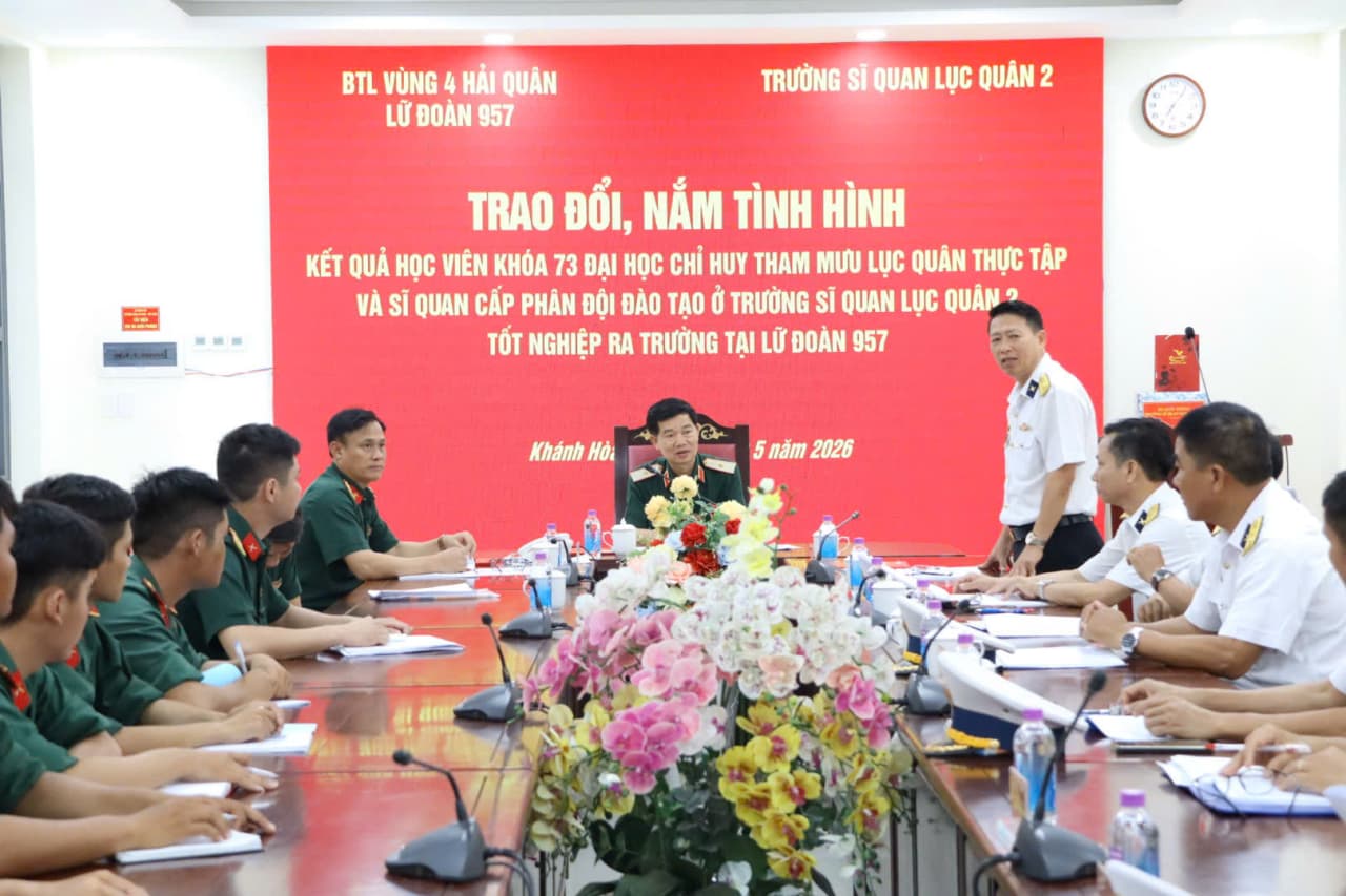 Trường Sĩ quan Lục quân 2 nắm tình hình học viên thực tập tại Lữ đoàn 957