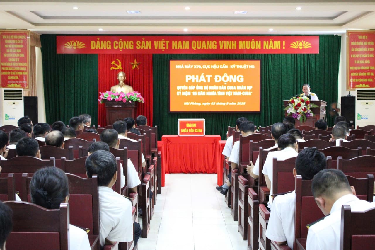 Nhà máy X70 phát động quyên góp ủng hộ nhân dân Cuba
