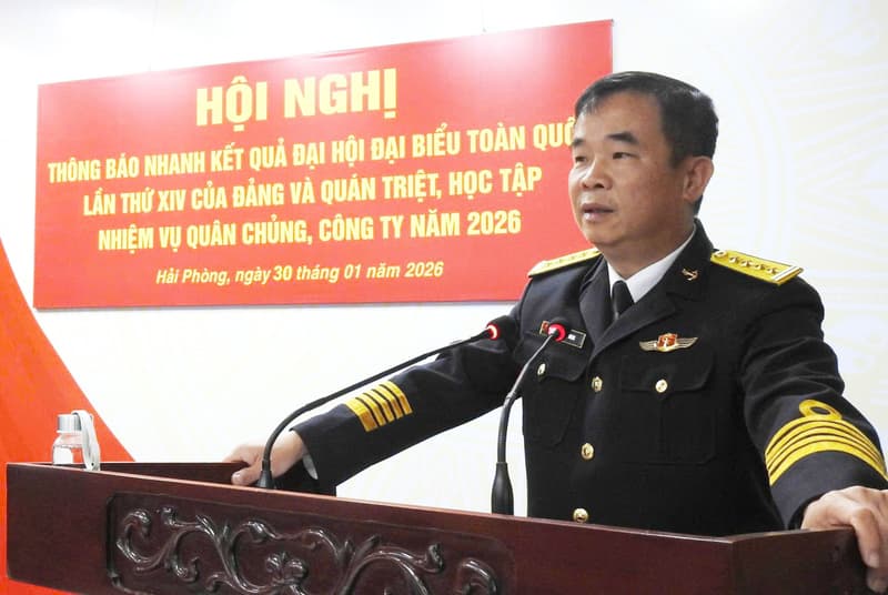 Công ty 128 thông báo nhanh kết quả Đại hội XIV của Đảng