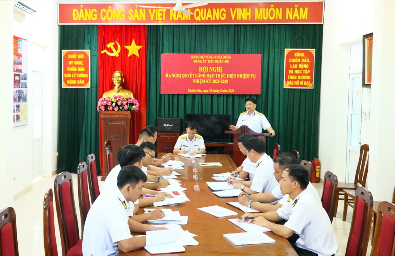 Đảng ủy Tiểu đoàn 438 ra Nghị quyết lãnh đạo thực hiện nhiệm vụ nhiệm kỳ 2025 - 2030
