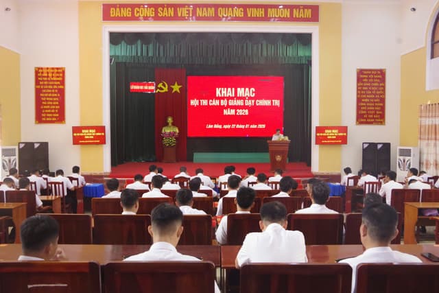 Lữ đoàn 681 tổ chức Hội thi cán bộ giảng dạy chính trị năm 2026