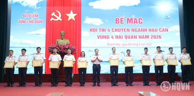 Vùng 4 Hải quân bế mạc Hội thi 4 chuyên ngành hậu cần năm 2026