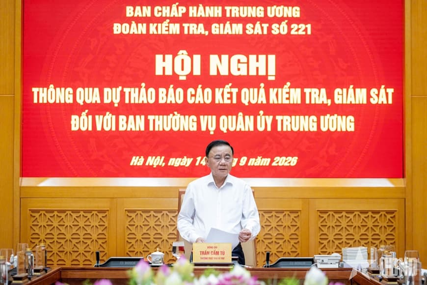 Thông qua dự thảo báo cáo kết quả kiểm tra, giám sát đợt 3 đối với Ban Thường vụ Quân ủy Trung ương