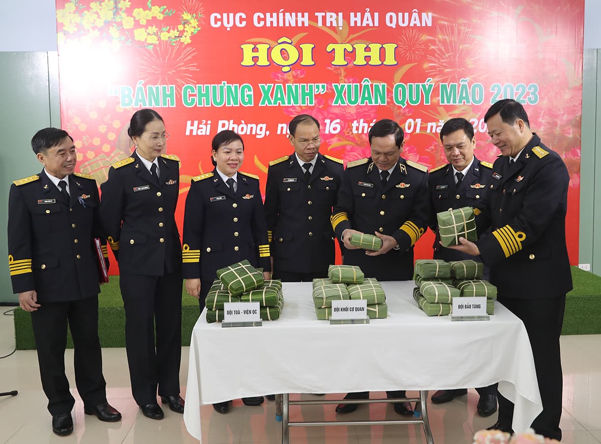 Cục Chính trị tổ chức Hội thi “Bánh chưng xanh” Xuân Quý Mão 2023