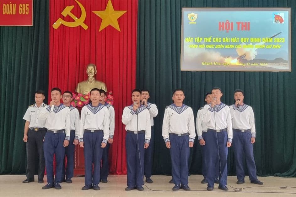 Lữ đoàn 685: Hội thi hát tập thể các bài hát quy định và ca khúc truyền thống năm 2023