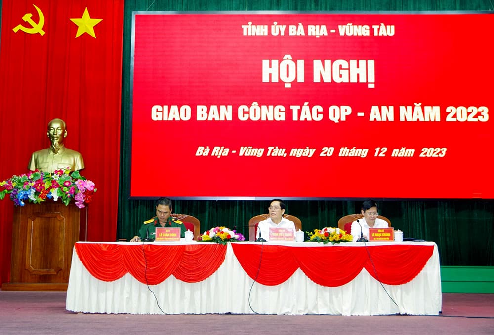 Tỉnh Bà Rịa - Vũng Tàu: Giao ban công tác quốc phòng - an ninh năm 2023
