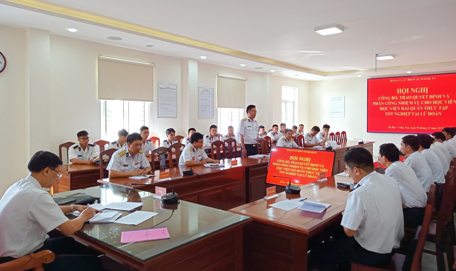 Lữ đoàn 167 giao nhiệm vụ cho học viên thực tập