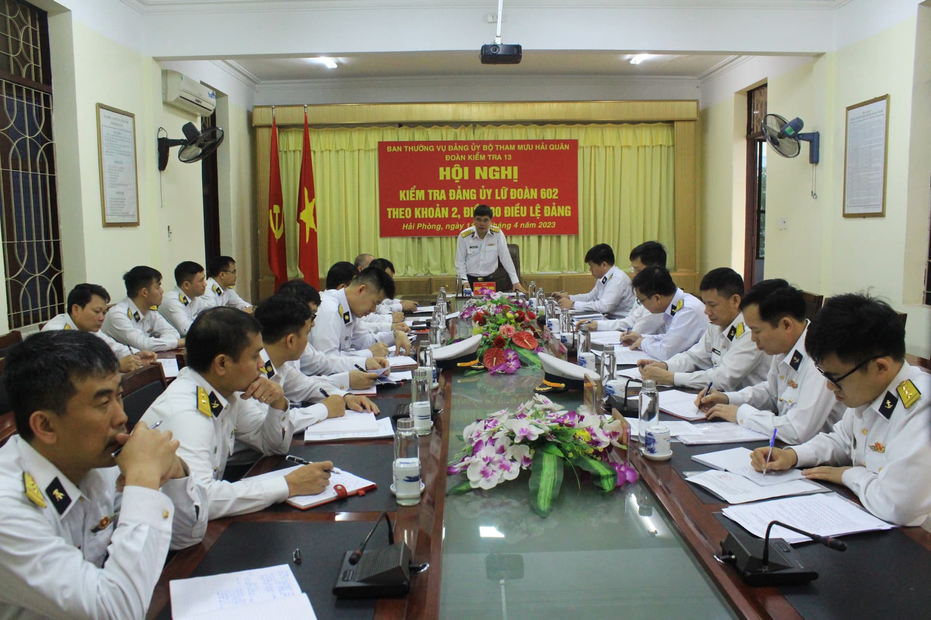 Thường vụ Đảng ủy Bộ Tham mưu Hải quân kiểm tra Đảng ủy Lữ đoàn 602