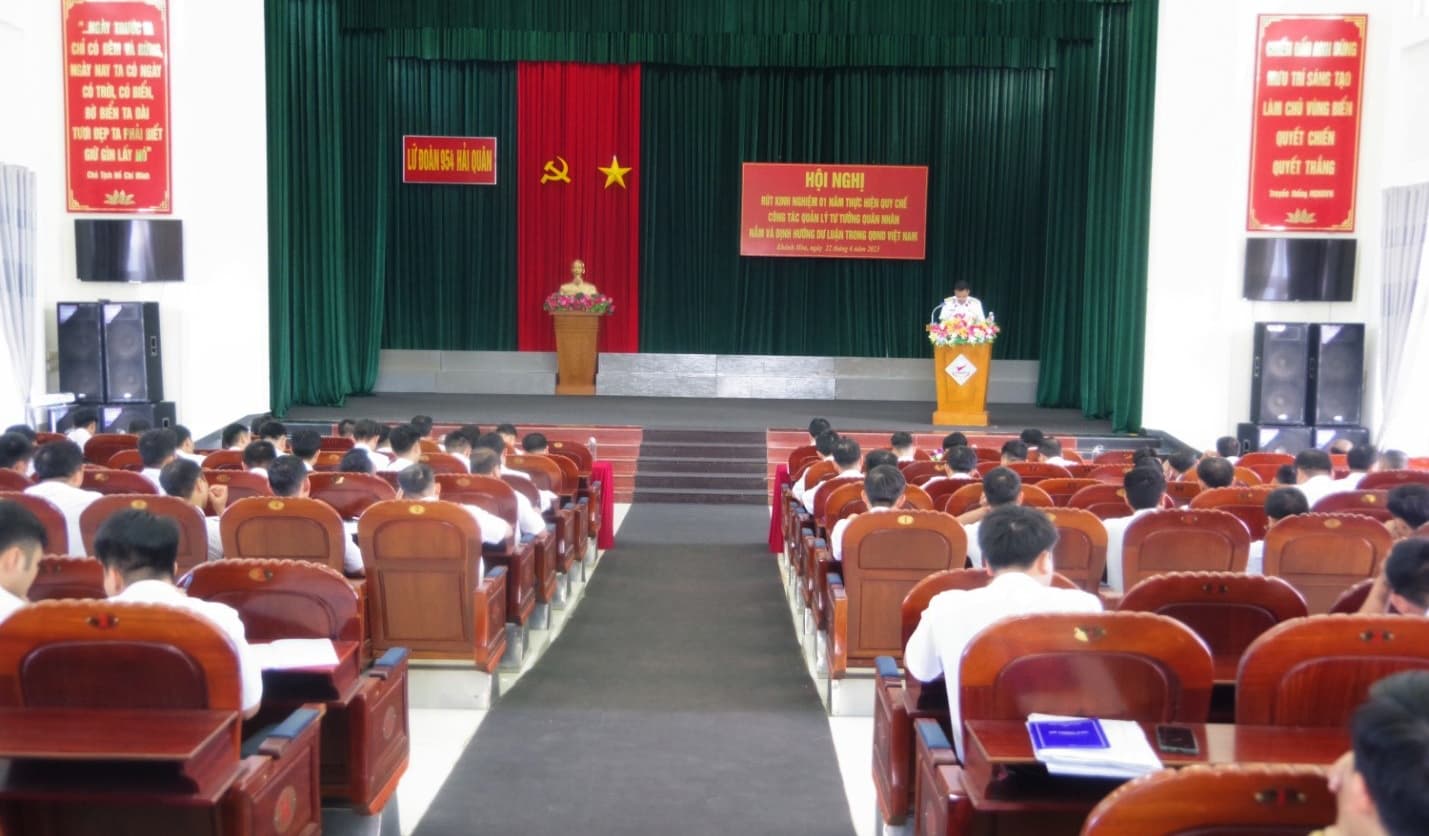 Lữ đoàn 954 rút kinh nghiệm 1 năm thực hiện Quy chế công tác quản lý tư tưởng quân nhân