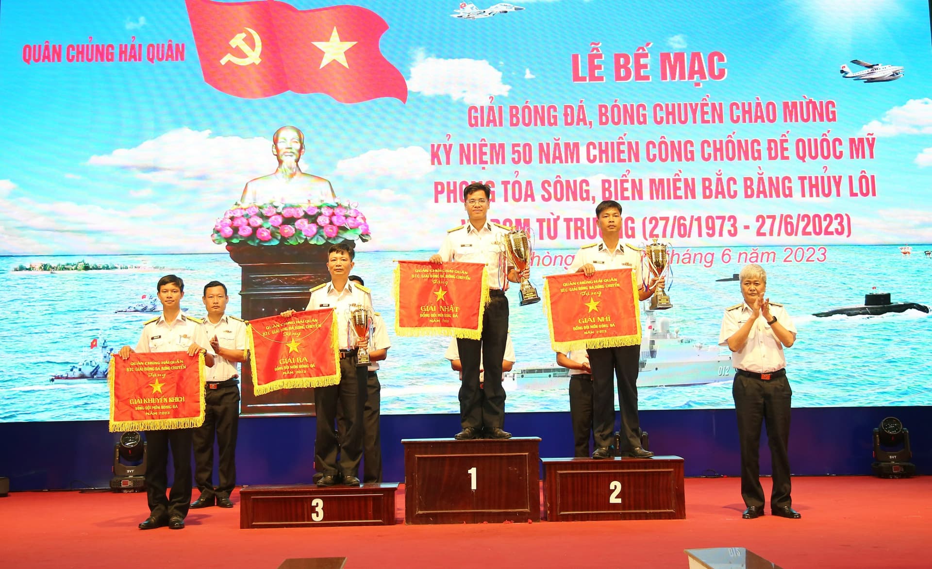 Quân chủng Hải quân: Bế mạc Giải bóng đá, bóng chuyền