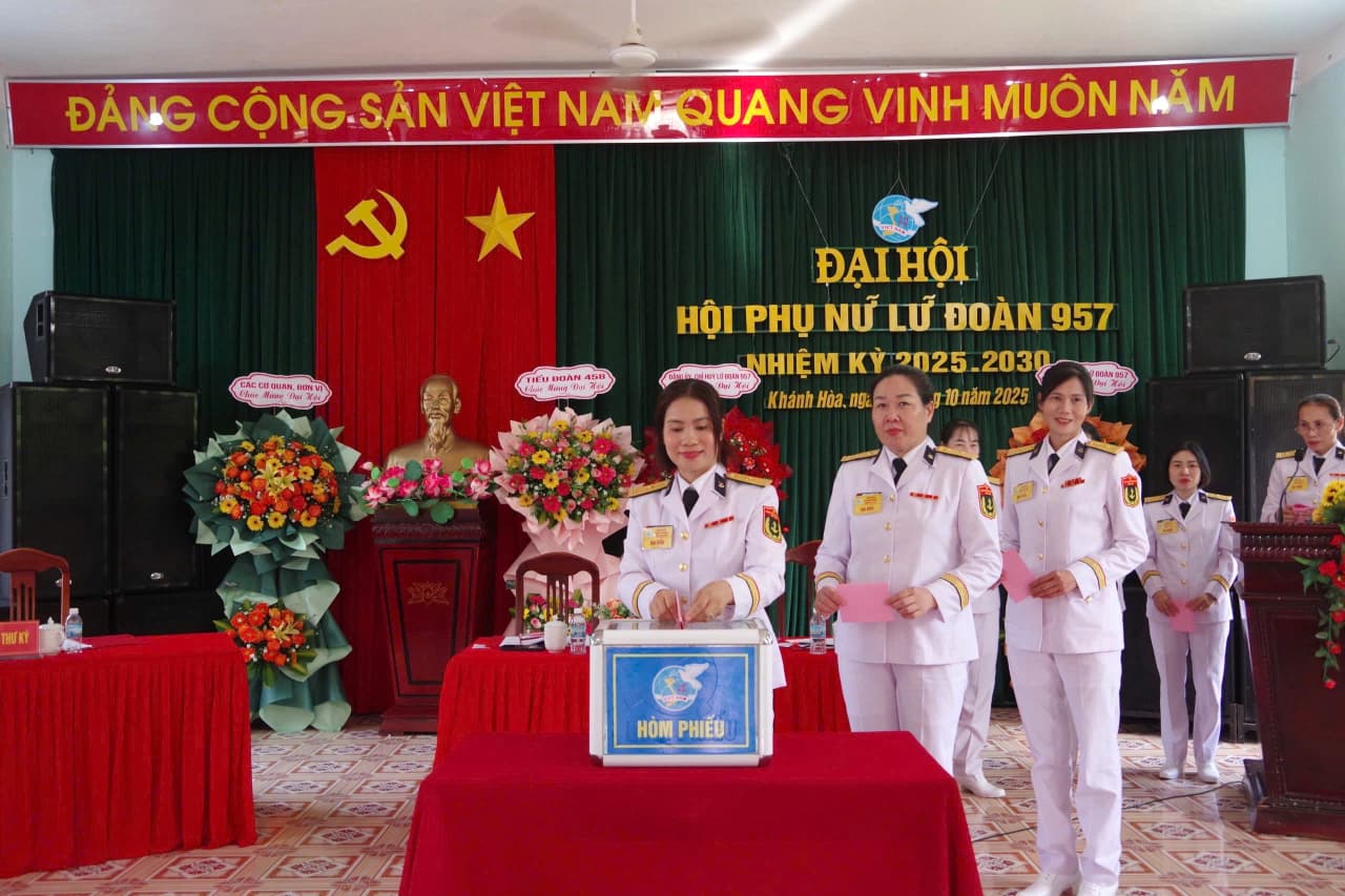 Hội phụ nữ Lữ đoàn 957 tổ chức Đại hội nhiệm kỳ 2025-2030