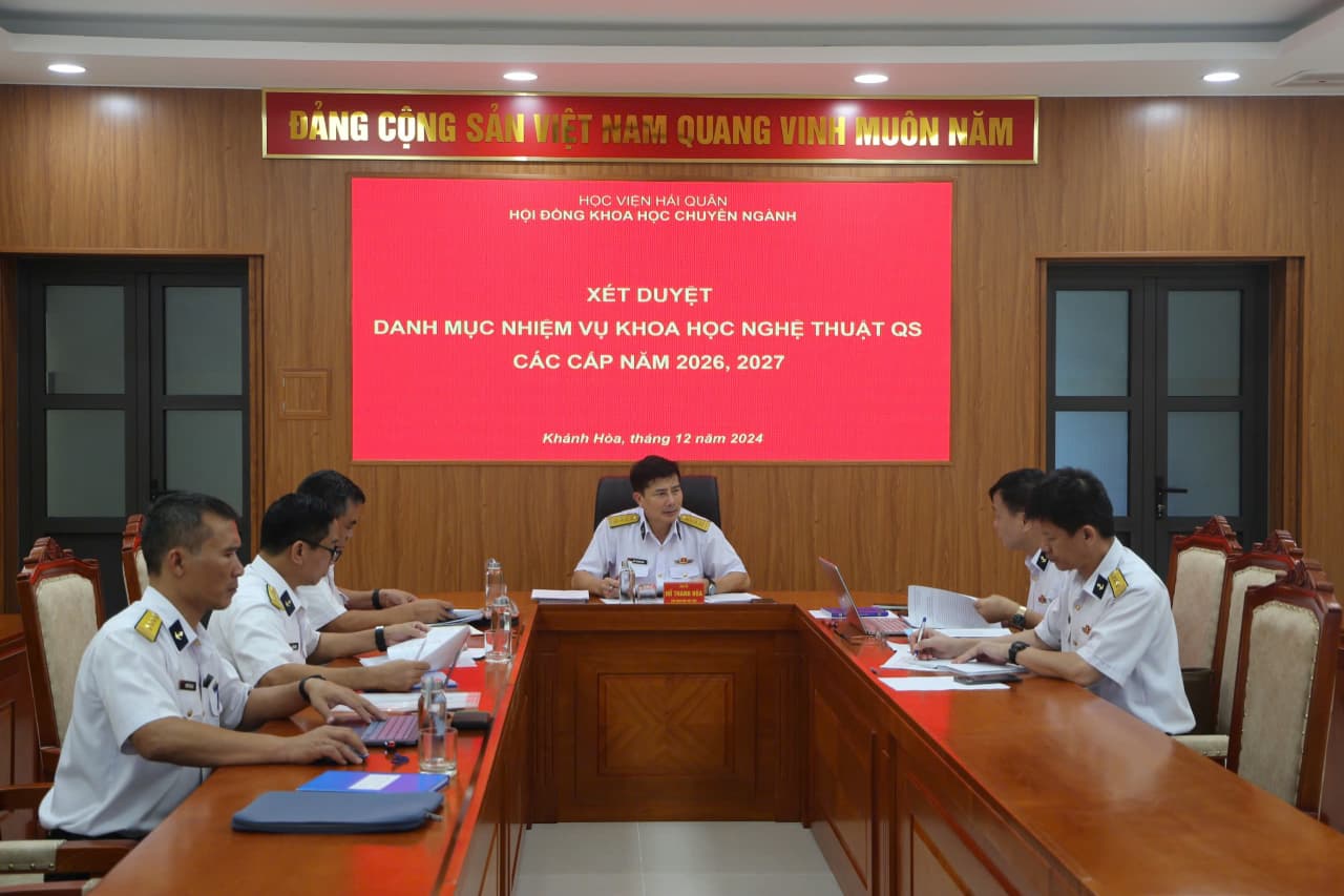 Học viện Hải quân xét duyệt danh mục nhiệm vụ khoa học nghệ thuật quân sự