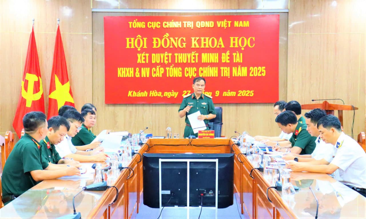 Xét duyệt thuyết minh đề tài KHXH&NV cấp Tổng cục Chính trị năm 2025