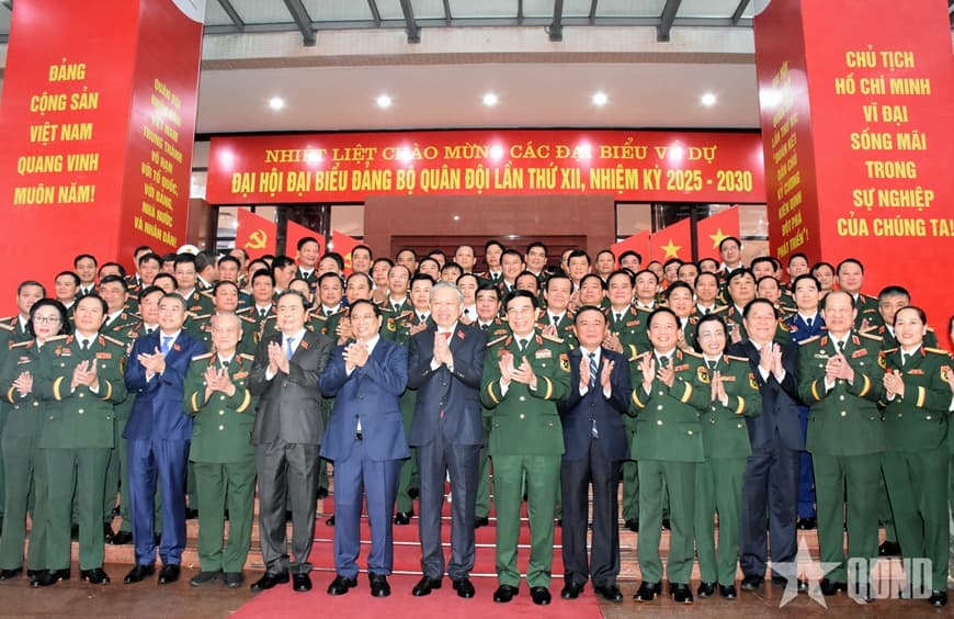 Tổng Bí thư Tô Lâm, Bí thư Quân ủy Trung ương dự, chỉ đạo Đại hội đại biểu Đảng bộ Quân đội lần thứ XII