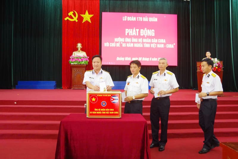 Lữ đoàn 170 phát động quyên góp ủng hộ nhân dân Cuba