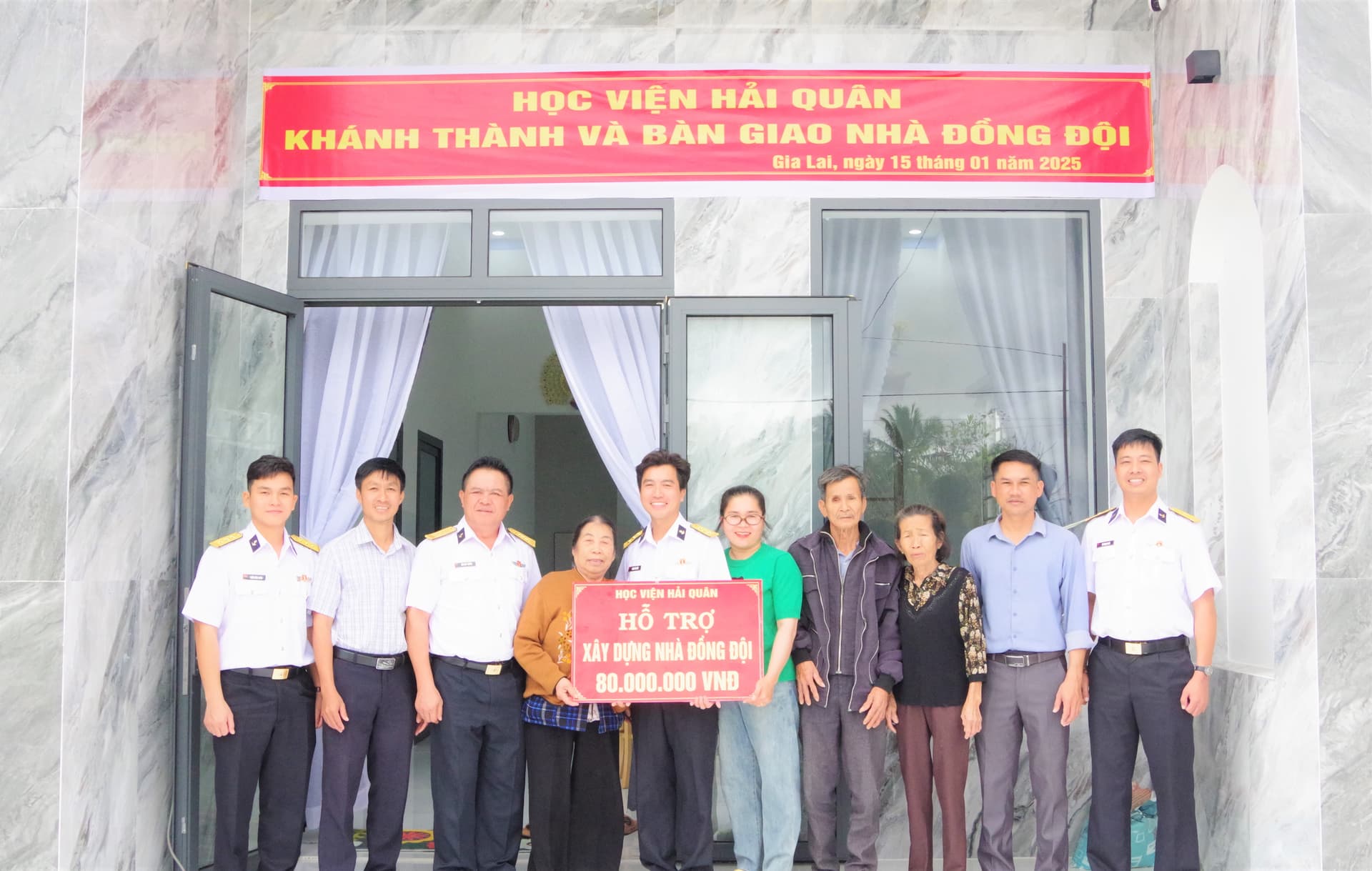 Học viện Hải quân: Khánh thành, bàn giao nhà đồng đội tại tỉnh Gia Lai