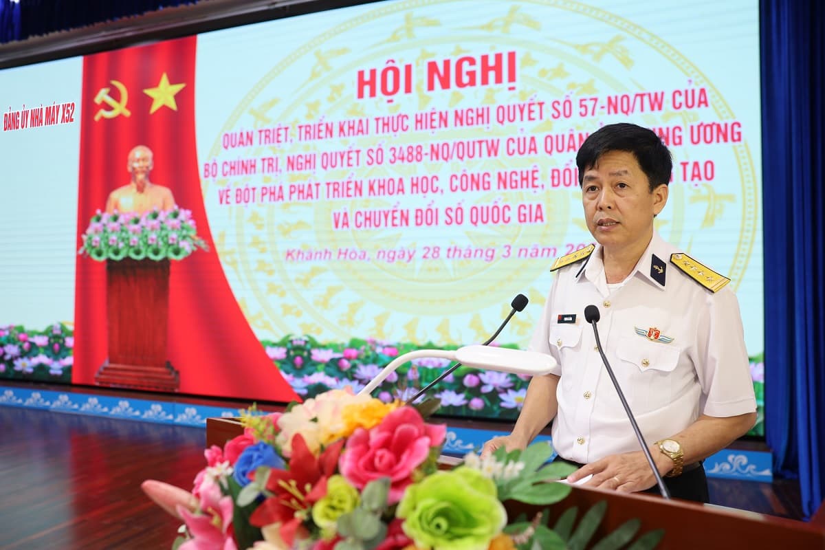 Đảng ủy Nhà máy X52: Quán triệt Nghị quyết 57 của Bộ chính trị