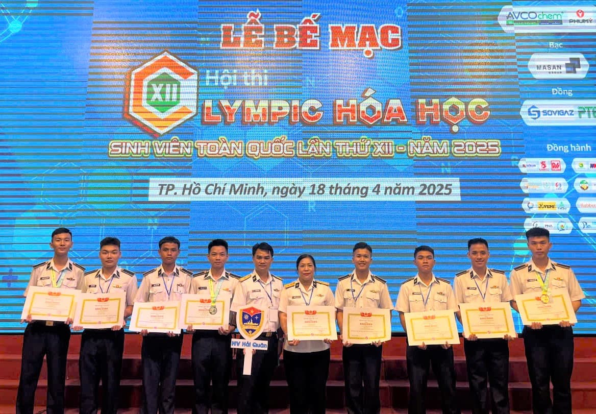 Học viện Hải quân: Giành 8 giải trong hội thi Olympic hóa học sinh viên toàn quốc lần thứ XII