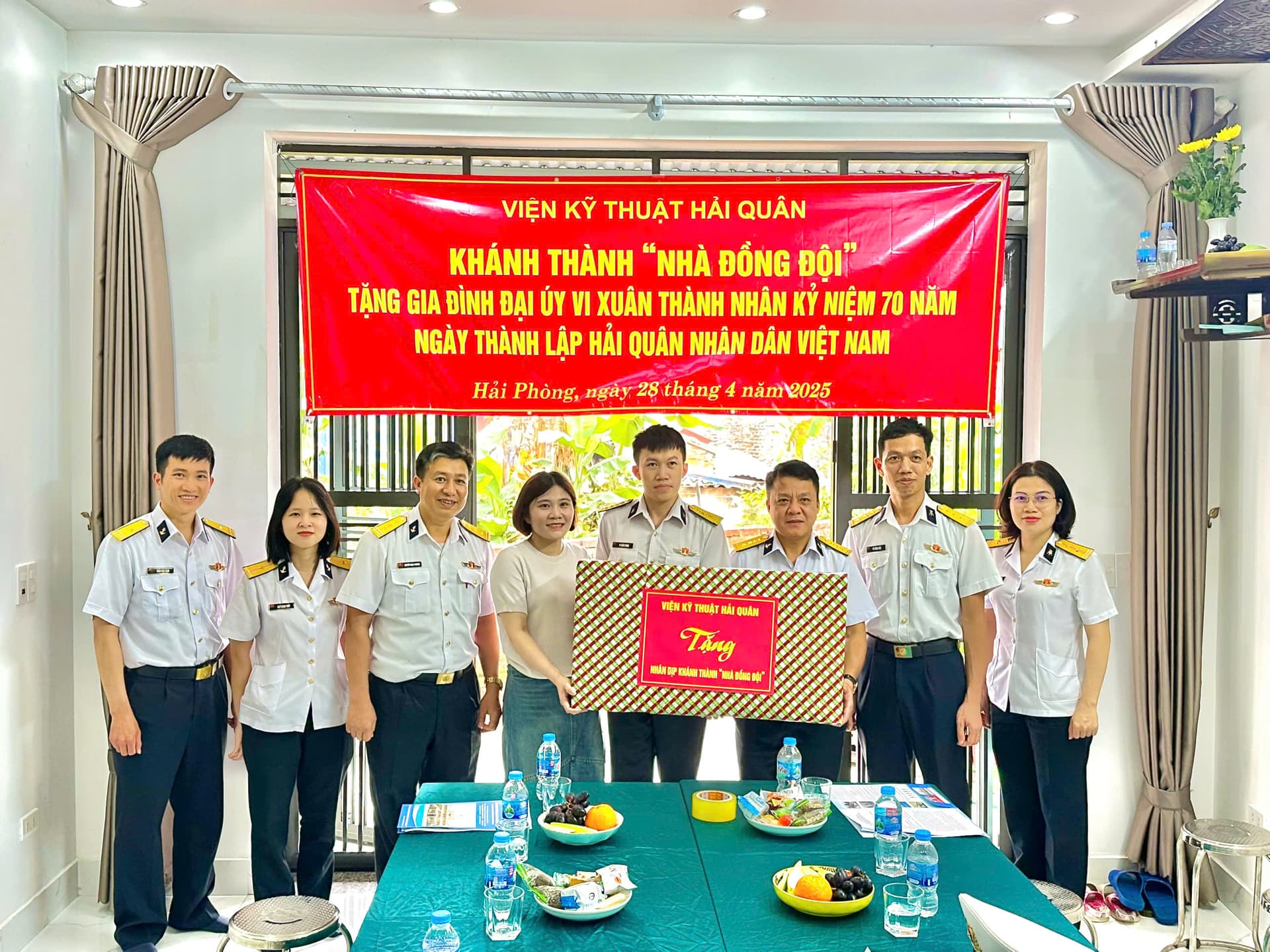 Viện Kỹ thuật Hải quân khánh thành, bàn giao 3 nhà đồng đội