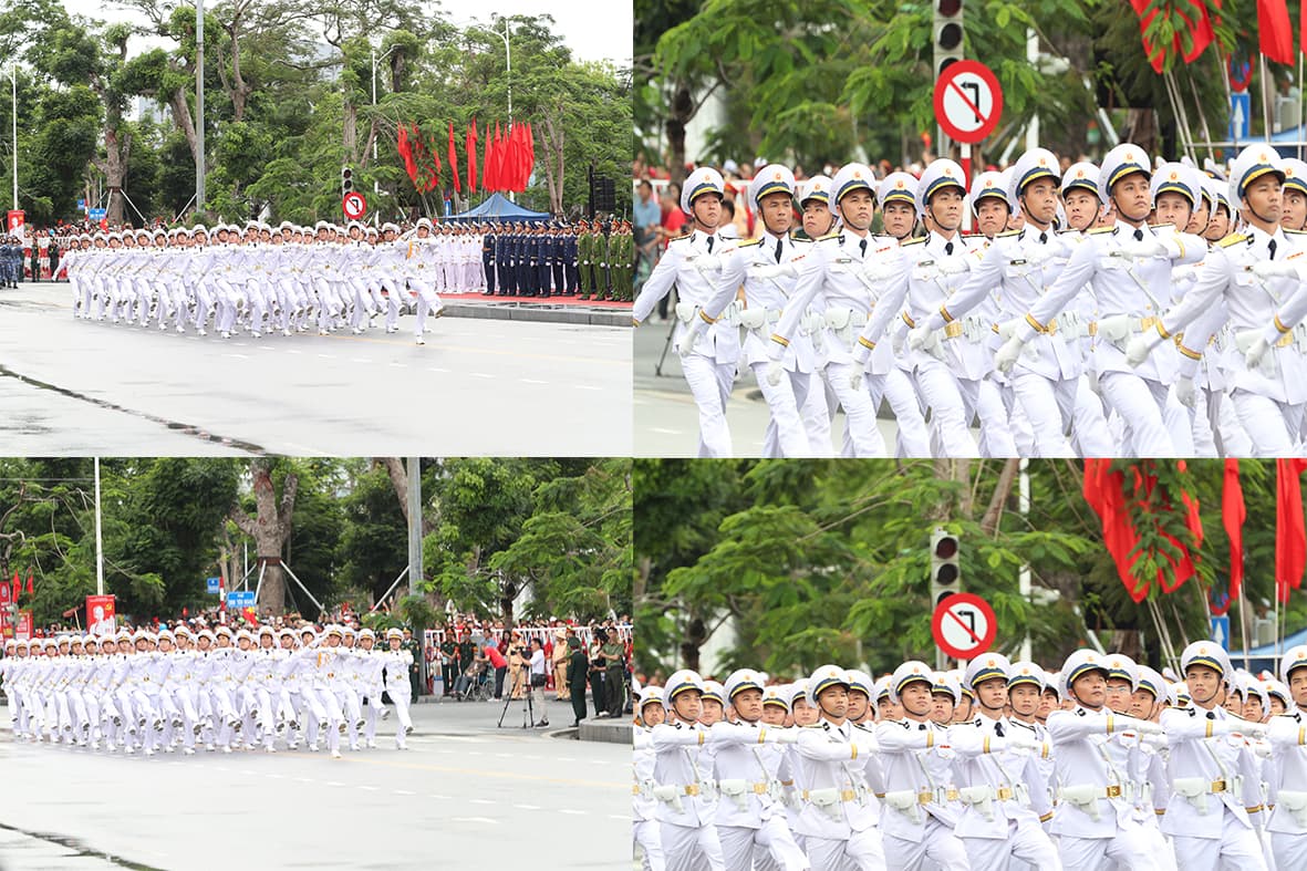 Duyệt đội ngũ, diễu hành quần chúng chào mừng kỷ niệm 70 năm Ngày giải phóng Hải Phòng
