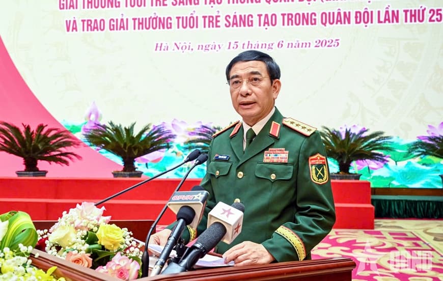Đại tướng Phan Văn Giang dự, chỉ đạo tổng kết hoạt động Giải thưởng Tuổi trẻ sáng tạo trong Quân đội, giai đoạn 2020-2025