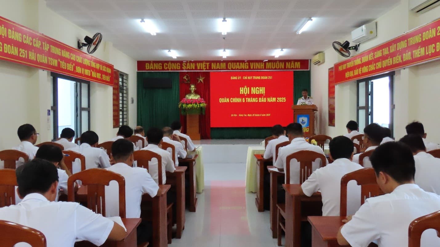 Trung đoàn 251: Hội nghị quân chính 6 tháng đầu năm 2025