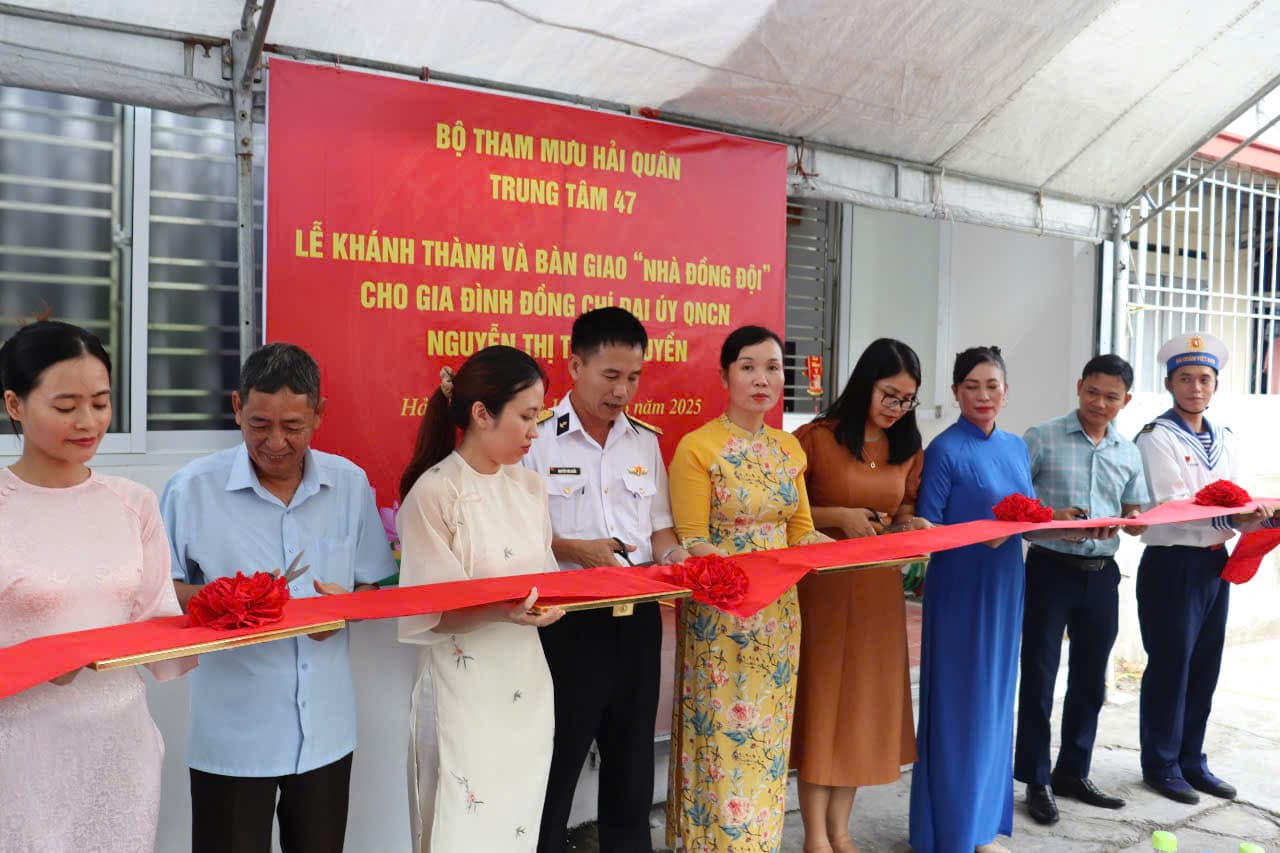 Trung tâm 47: Khánh thành, bàn giao nhà đồng đội tại Hải Phòng