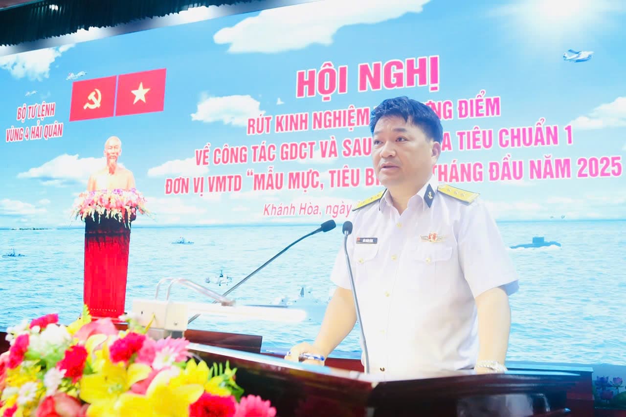 Vùng 4 rút kinh nghiệm xây dựng điểm về công tác giáo dục chính trị 6 tháng đầu năm 2025