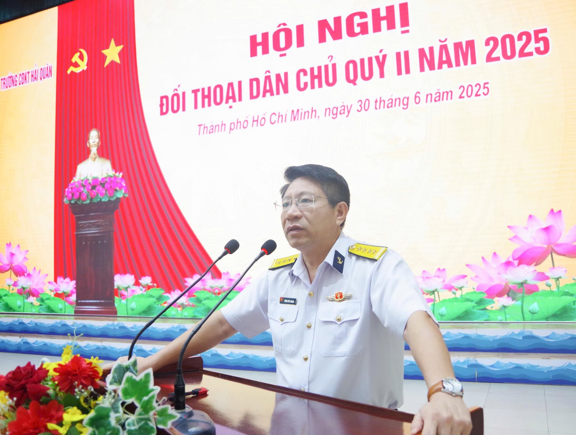 Trường Cao đẳng Kỹ thuật Hải quân sinh hoạt đối thoại dân chủ Quý II năm 2025
