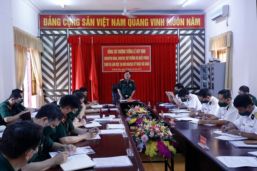 Thượng tướng Lê Huy Vịnh thăm và làm việc tại Kho 858