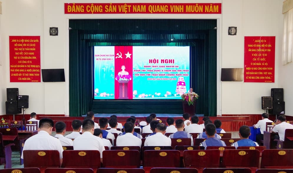 Vùng 4 giao nhiệm vụ cho đoàn thể thao tham gia Hội thao TDTT Quân chủng