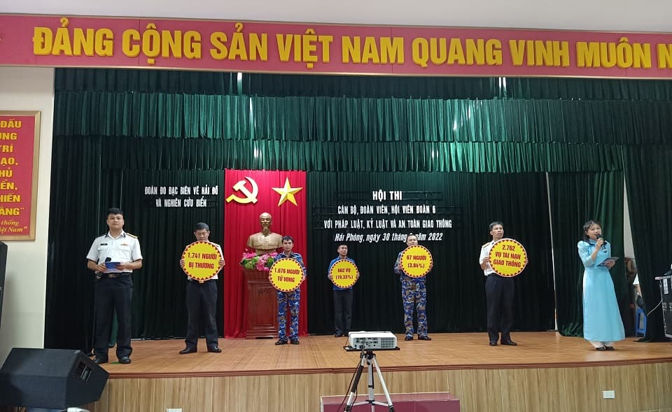 Đoàn Đo đạc biên vẽ hải đồ và nghiên cứu biển: Hội thi pháp luật, kỷ luật và an toàn giao thông năm 2022