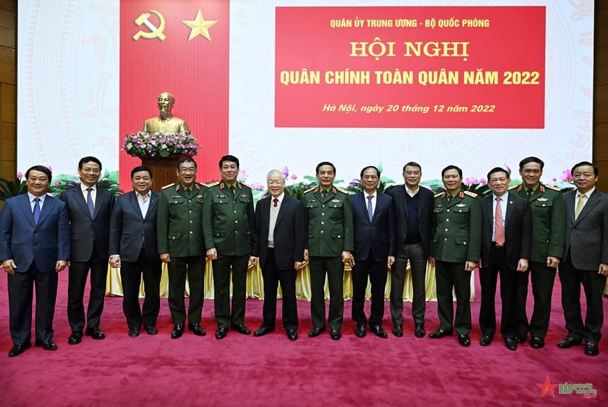 Tổng Bí thư Nguyễn Phú Trọng dự, chỉ đạo Hội nghị Quân chính toàn quân năm 2022