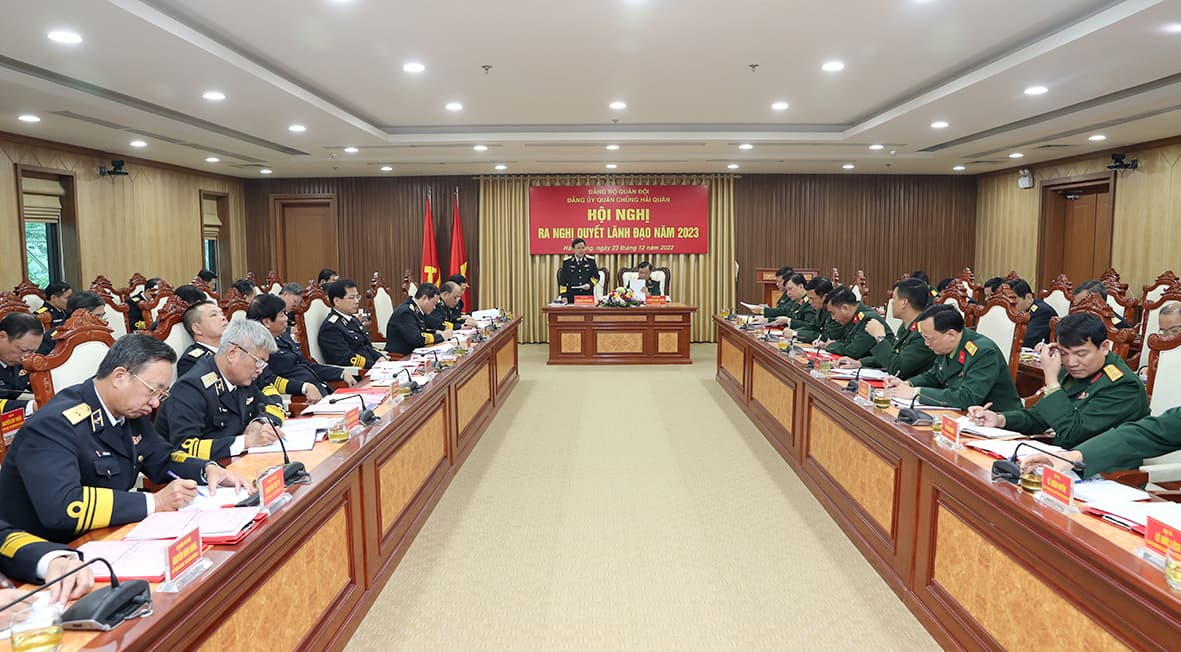 Đảng ủy Quân chủng Hải quân ra nghị quyết lãnh đạo năm 2023