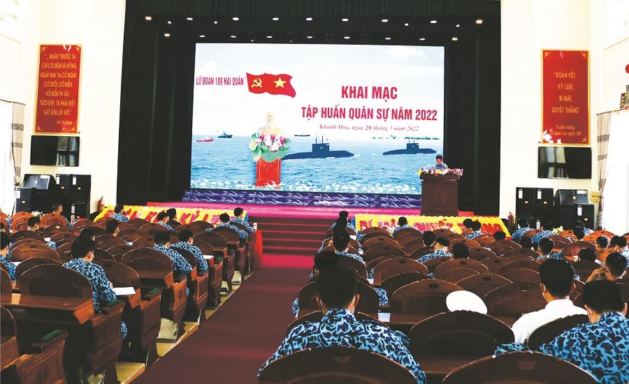 Lữ đoàn 189 tập huấn công tác quân sự năm 2022