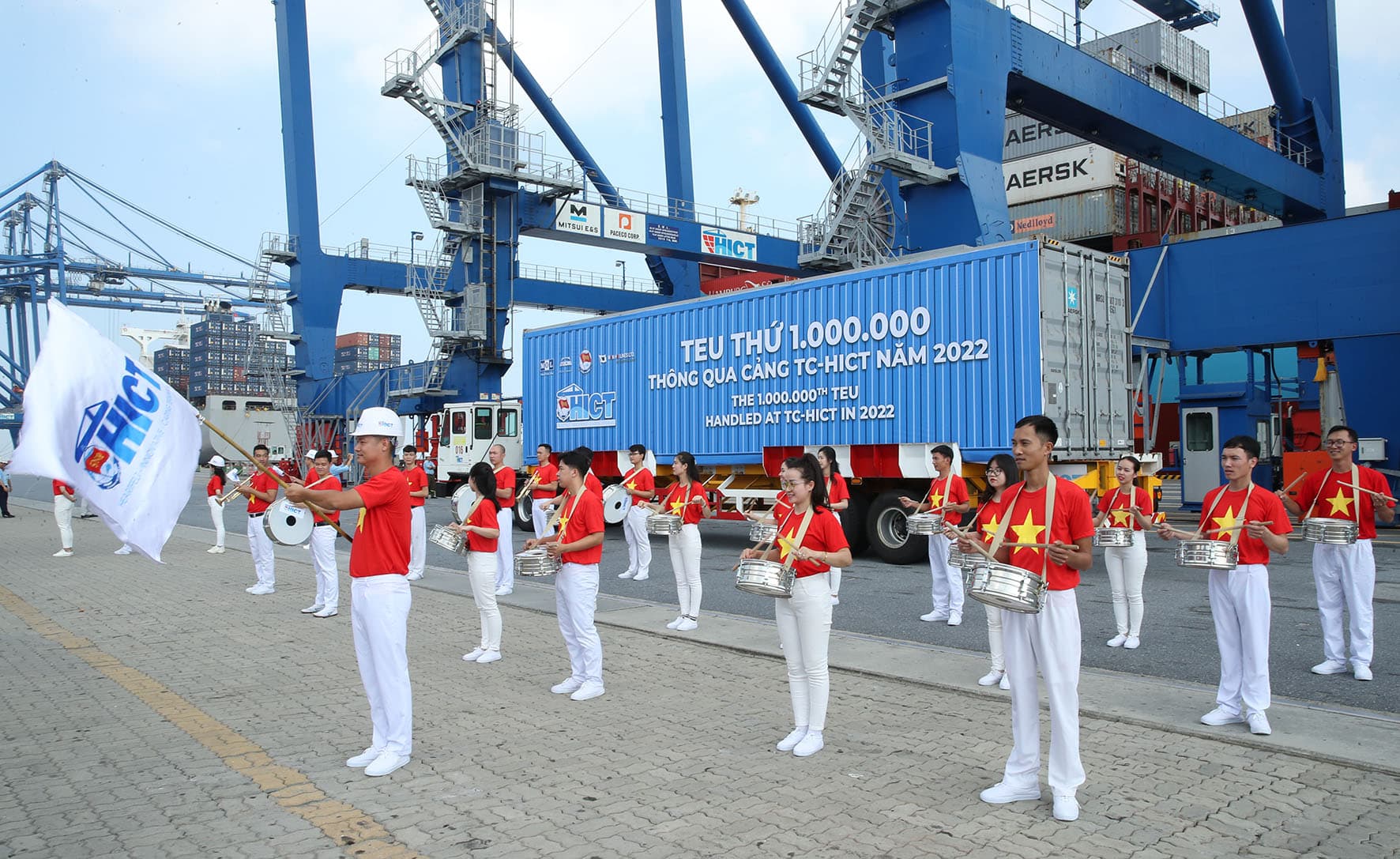 Cảng container quốc tế Tân cảng Hải Phòng đón Teu thứ 1 triệu