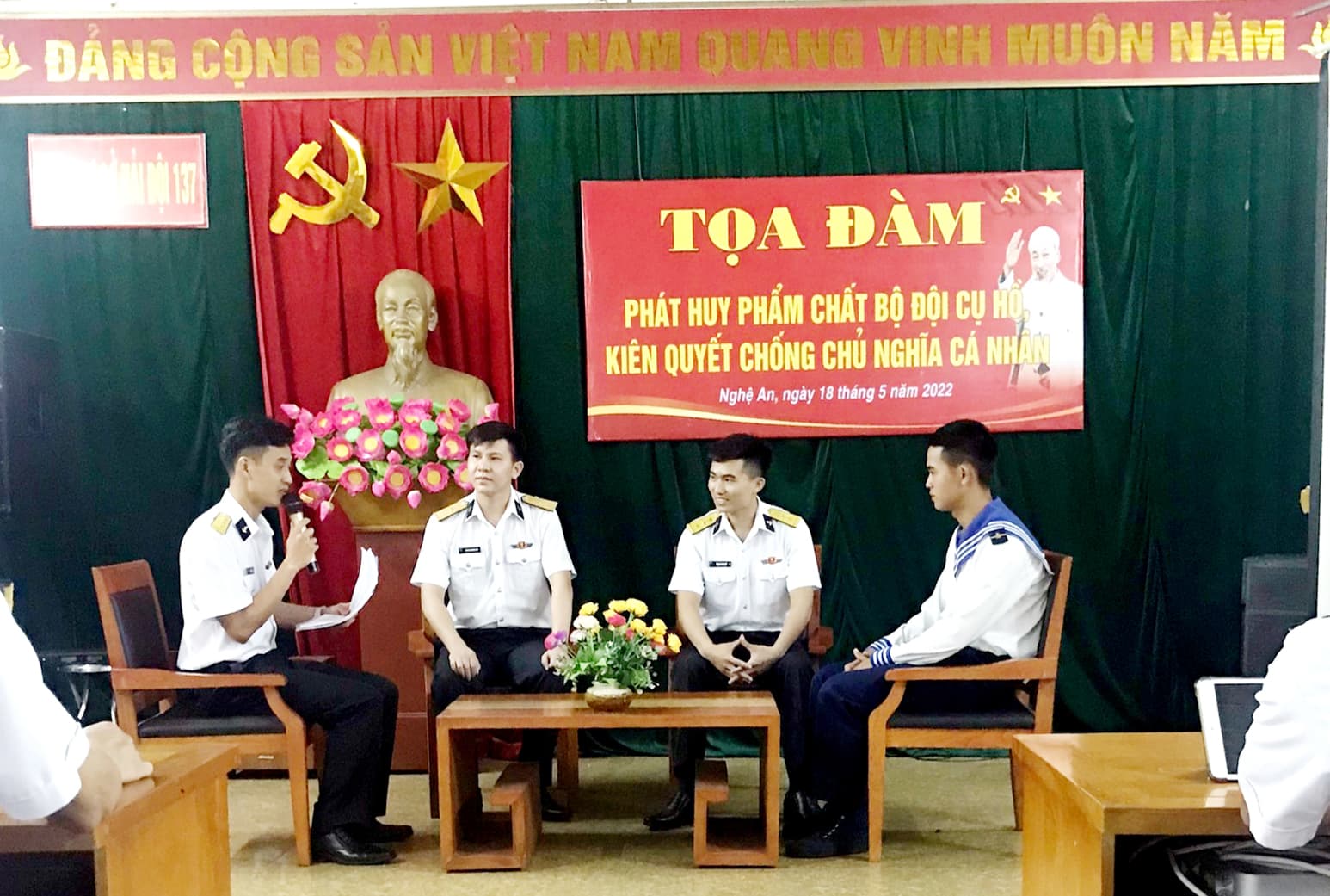 Hải đội 137: Tọa đàm thanh niên “Phát huy phẩm chất Bộ đội Cụ Hồ, kiên quyết chống chủ nghĩa cá nhân”