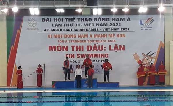 Đội tuyển lặn Trung tâm TDTT Quốc phòng 5 giành 2 HCV tại Sea Games 31