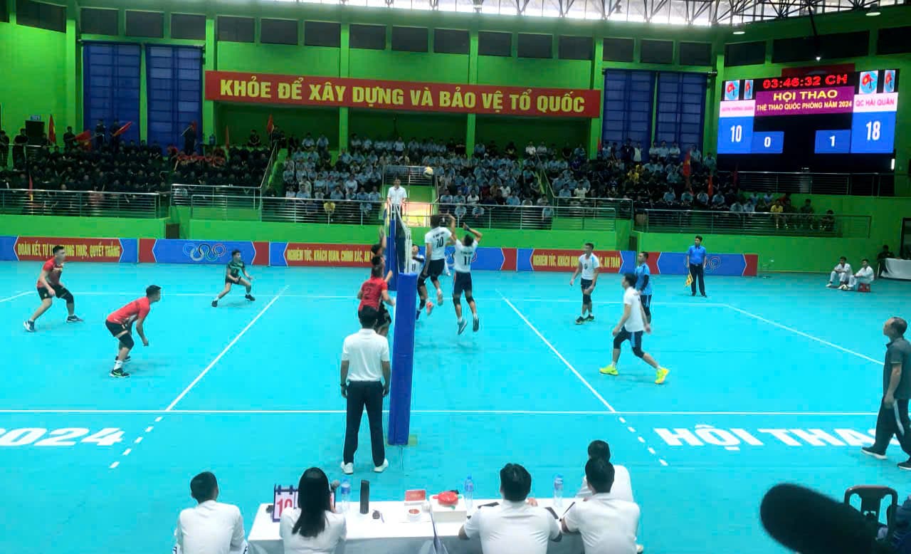 Đội tuyển bóng chuyền Hải quân vào vòng 2 Hội thao thể thao quốc phòng năm 2024