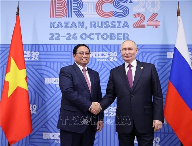 Thủ tướng Phạm Minh Chính hội đàm với Tổng thống Nga Vladimir Putin