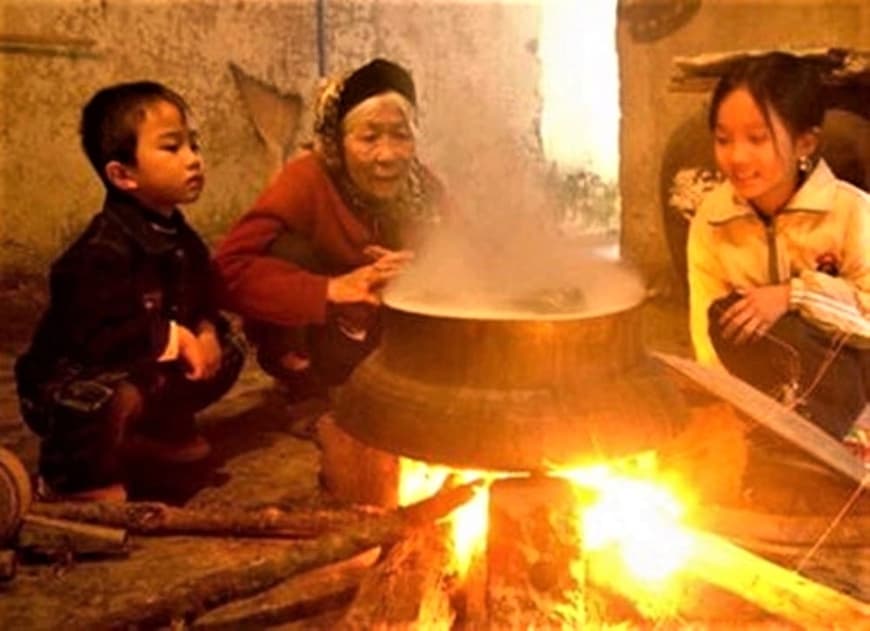 Xuân về bên chái bếp xưa