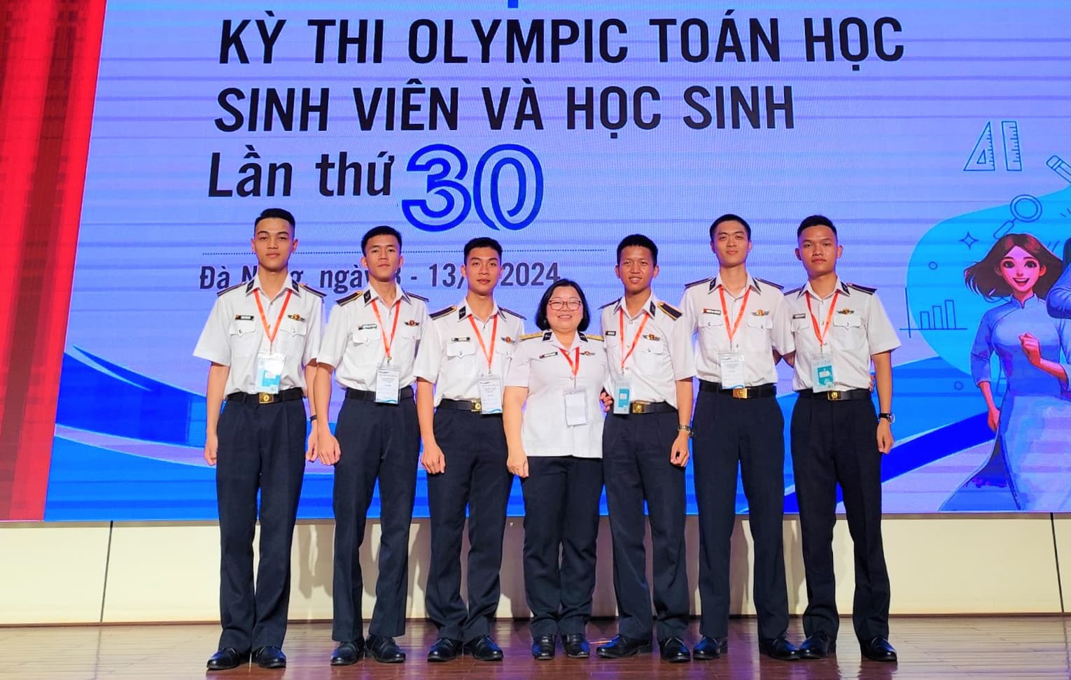 Học viện Hải quân đạt 6 giải trong kỳ thi Olympic toán học sinh viên và học sinh toàn quốc lần thứ 30