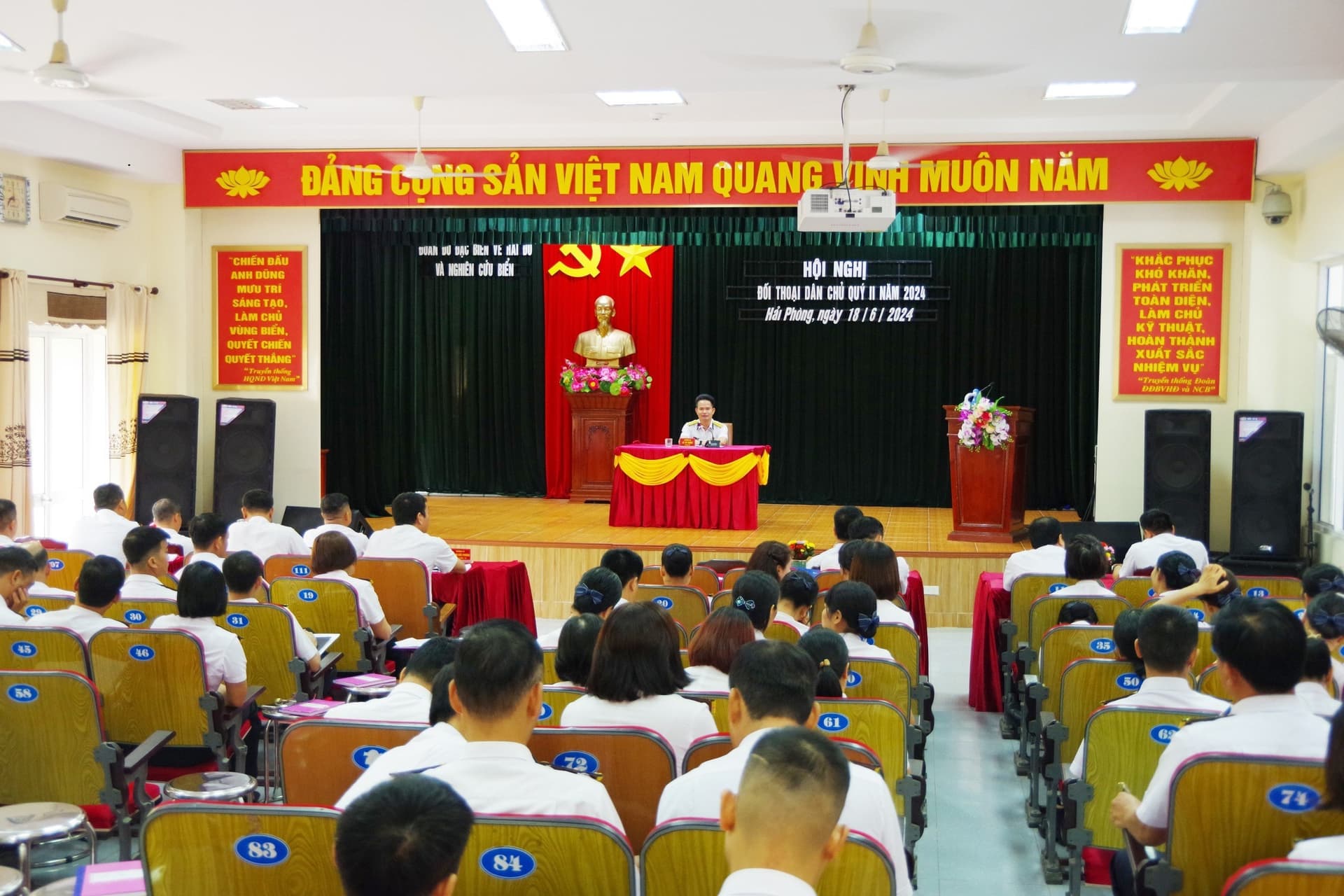 Đoàn Đo đạc biên vẽ hải đồ và nghiên cứu biển đối thoại dân chủ Quý II  năm 2024